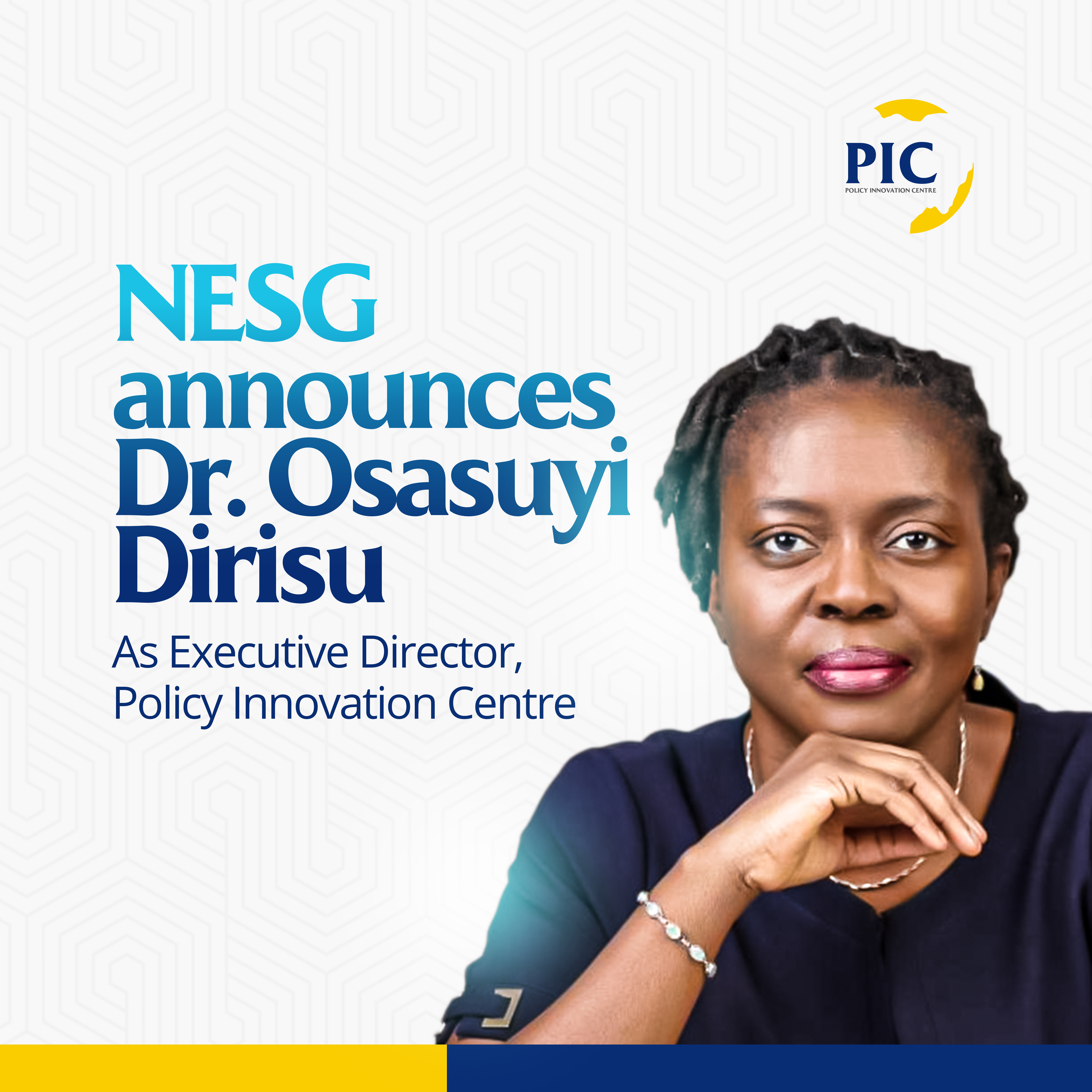 Dr Osasuyi Dirisu succeeds Faisal as Executive Director